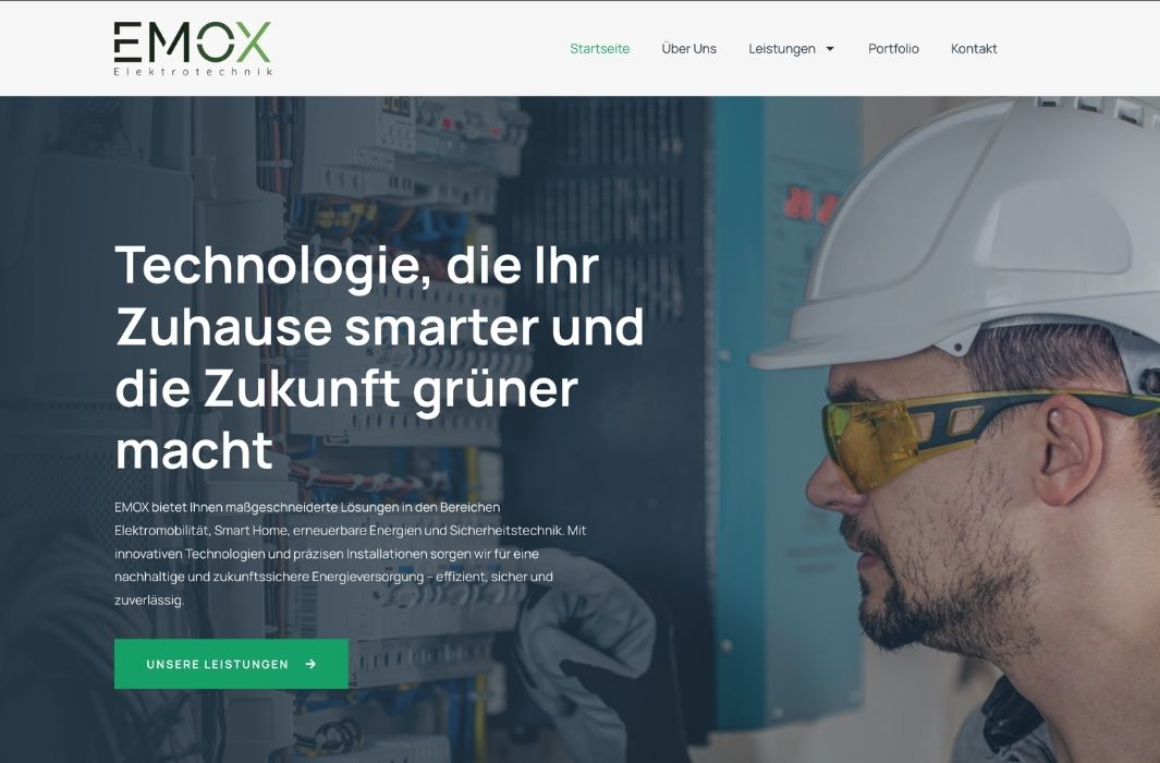 EMOX Elektrotechnik Website von Weboa